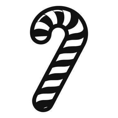 Şenlik tasarımı için çizgili vektörü olan basit şeker kamışı silueti