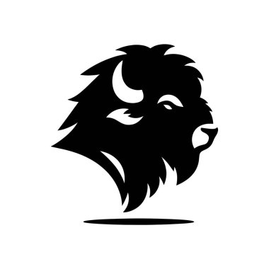 Amerikan Bizonu Katı Siyah Siluet SVG Vektörü Beyazın Üzerinde Kriket Projeleri Etiketleri Onluk Tişörtler ve Lazer Kesiciler İçin İzole Edildi