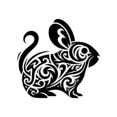 Hafif Mandala Kesme Modelleri ile Amerikan Pika Silueti Cricut SVG Süblimasyon ve Lazer Kesme Projeleri için Temiz Siyah Hayvan Tasarımı