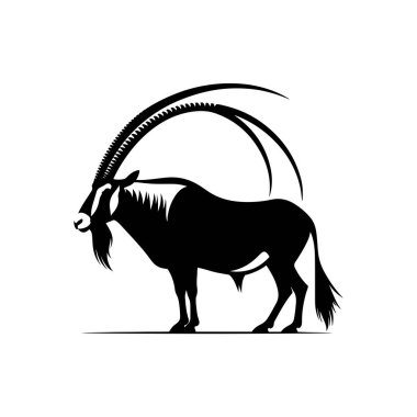 Stencil Arap Oryx Silueti SVG Geniş Düz Köprüler ve Kolay Vinil Kesme Yaban Hayatı Sanatı Projeleri Kesme Boşlukları