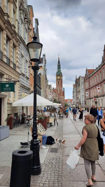 Prague Czech Republic September 2018 Tourists Walking Street City Stockholm — Stock Photo, Image