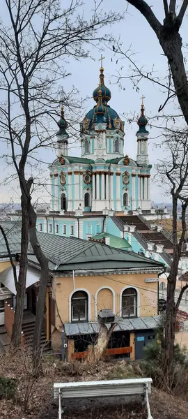 Kirche Des Epiphaniaklosters Der Stadt Kiev — Stockfoto