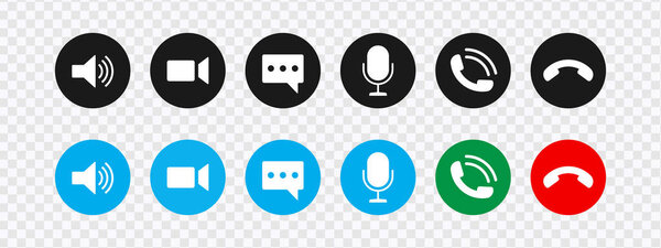 "Связь Значки Установка аудио видео сообщение вызова"