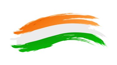 Hindistan Bayrak Fırça Darbesi Tasarımı Üç Renkli