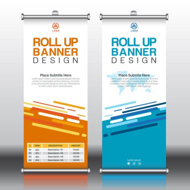 Etkinlikler ve Reklamlar için Modern Yuvarlan Sancak Tasarımı