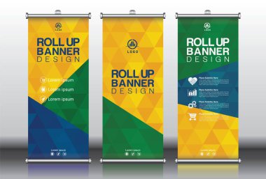 Etkinlikler ve Reklamlar için Modern Yuvarlan Sancak Tasarımı