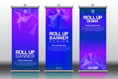 Etkinlikler ve Reklamlar için Modern Yuvarlan Sancak Tasarımı