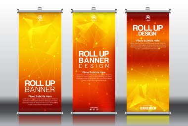 Etkinlikler ve Reklamlar için Modern Yuvarlan Sancak Tasarımı