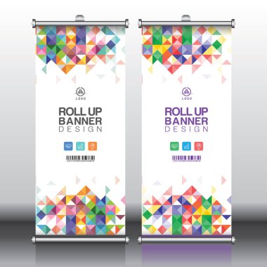 Geometrik Desenli Yaratıcı Yuvarlan Sancak Tasarımı