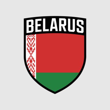 Belarus Ulusal Amblem Kalkanı Bayrak Tasarımı