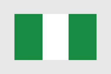 Yeşil ve Beyaz Çizgili Nijerya Ulusal Bayrağı