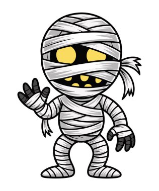 Sarı Gözlü Karikatür Mumya Karakteri