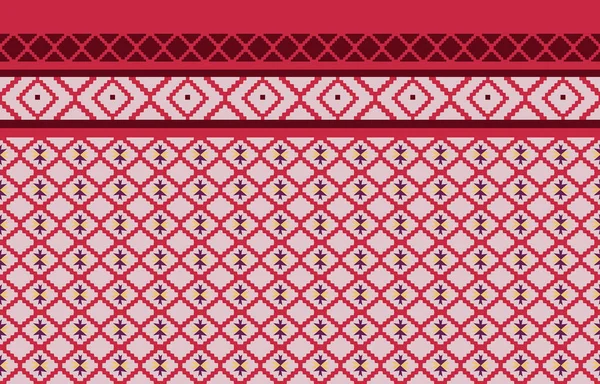 American Fabric Pattern Design Use Geometry Create Fabric Pattern Design — Stock Vector