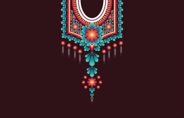 Amerikan kumaş desenli tasarım. Kumaş deseni oluşturmak için geometriyi kullan. Tekstil endüstrisi, kadın modası, yaka sınırı, giyim ve kumaş tasarımı.