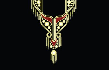 Amerikan kumaş desenli tasarım. Kumaş deseni oluşturmak için geometriyi kullan. Tekstil endüstrisi, kadın modası, yaka sınırı, giyim ve kumaş tasarımı.