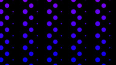 Siyah üzerine canlı mavi ve mor nokta matrisi.