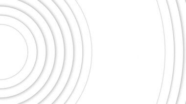 Soyut beyaz daireler saf fon döngüsü arkaplan canlandırması.