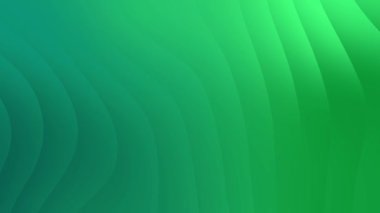 Zarif soyut yeşil eğimli dalgalı çizgiler döngü arkaplan canlandırması.