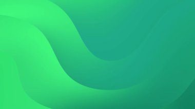 Minimalist yeşil eğimli dalga şablon döngüsü arkaplan canlandırması.