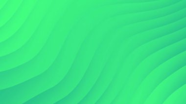 Parlak yeşil eğimli soyut dalgalı desen döngüsü arkaplan canlandırması.