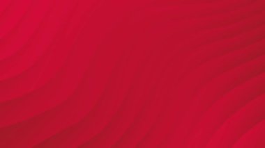 Parlak kırmızı eğimli soyut dalgalı desen döngüsü arkaplan canlandırması.