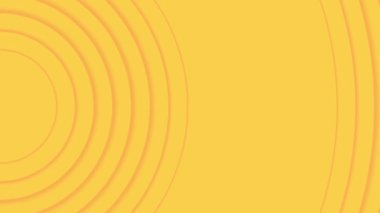 Soyut sarı gradyan çemberler el değmemiş fon döngüsü arkaplan canlandırması.