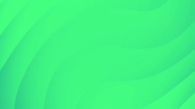 Soyut yeşil eğimli dalgalar parlak döngü arkaplan canlandırması.