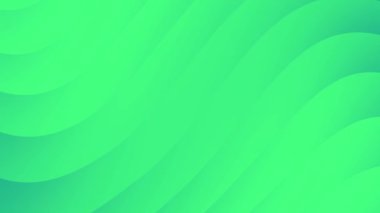 Modern soyut yeşil dalga deseni döngüsü arkaplan canlandırması.