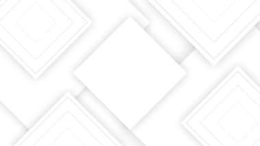 Geometrik elmas şekilli soyut beyaz arkaplan, kusursuz döngü animasyonu için mükemmel..
