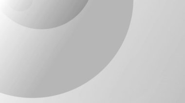 Kavisli şekillere sahip gri soyut animasyon, video animasyonunu döndürmek için minimal arkaplan.