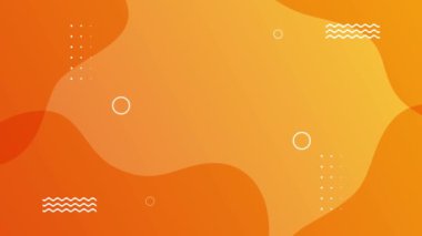 Sıvı geometrik şekilli minimalist turuncu eğimli döngü animasyonu.