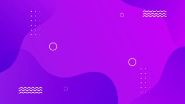Sıvı geometrik şekillerle minimalist mor eğimli döngü animasyonu.