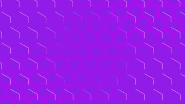 Minimalist mor gradyan altıgen desen döngüleme animasyon arkaplanı.