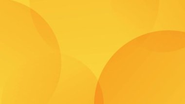 Görüntü animasyonu için minimalist sarı eğimli çemberler beyaz, minimalist arkaplan.