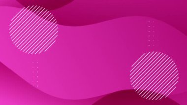 Dalgalı çizgileri ve noktalı desenleri olan minimalist pembe eğimli soyut animasyon video animasyonu için minimalist arkaplan.