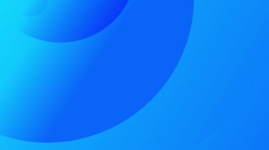 Kıvrımlı şekillere sahip asgari mavi eğimli soyut animasyon, video animasyonunu döndürmek için minimal arkaplan.