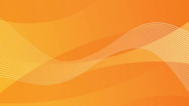 Dalgalı çizgileri olan minimalist sarı graditanimasyon, modern minimalist tasarım, video animasyonu için minimal arkaplan.