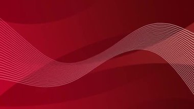 Dalgalı çizgileri, modern minimalist tasarımı ve video animasyonu için minimalist arkaplanı olan minimalist kırmızı graditansiyon.