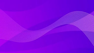 Dalgalı çizgileri olan minimalist mor graditanimasyon, modern minimalist tasarım, video animasyonu için minimalist arkaplan.