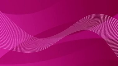 Dalgalı çizgileri olan minimalist pembe graditanimasyon, modern minimalist tasarım, video animasyonu için minimalist arkaplan.