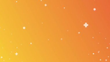 Beyaz geometrik şekilli turuncu gradyan animasyon, modern görsel efektler için kusursuz video döngüsü.