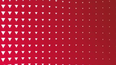 Beyaz üçgen şekilli, dalga desenli kırmızı gradyan modern tasarımlar için kusursuz döngü animasyonu.