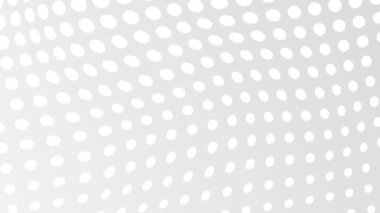 Gri arkaplan, dinamik dalga deseninde beyaz oval noktalar modern tasarımlar için kusursuz döngü animasyonu..