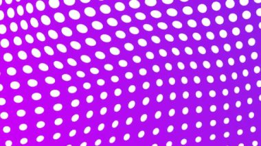 Modern tasarımlar için kusursuz döngü animasyonu, dinamik dalga deseninde beyaz oval noktalı mor gradyan.