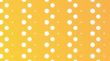 Beyaz benekli sarı gradyan, kusursuz döngü animasyonu, modern tasarımlar ve desenler için ideal..
