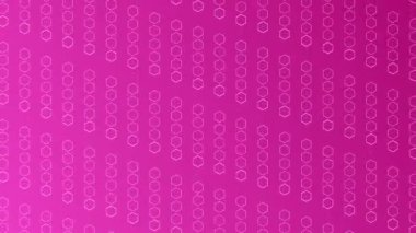 Beyaz altıgen sütunlara sahip pembe gradyan arka plan, kusursuz döngü animasyonu, modern ve teknolojik tasarımlar için mükemmel..