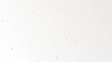 Beyaz arka plan, küçük beyaz kareler rastgele dağılmış, kusursuz döngü animasyonu, minimalist tasarımlar için mükemmel..