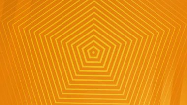 Turuncu Pentagonal Çizgiler Desen Arkaplan Döngüsü.