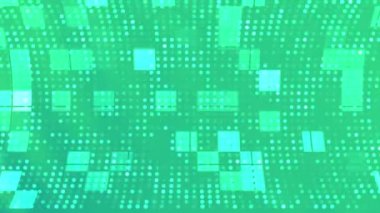 Yeşil Noktalı Izgara ve Kare Desenli Arkaplan Döngüsü.