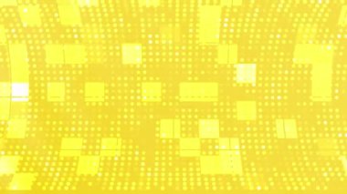 Sarı Noktalı Izgara ve Kare Kalıp Arkaplan Döngüsü.